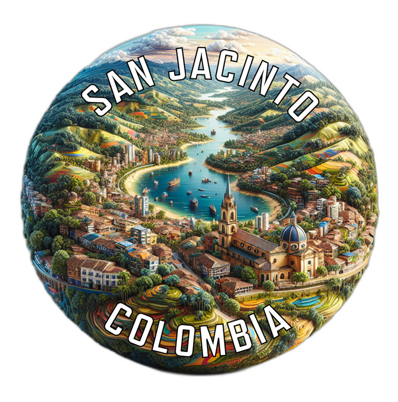 San Jacinto Colombia Souvenir Die Cut Flat Magnet 2-Inch