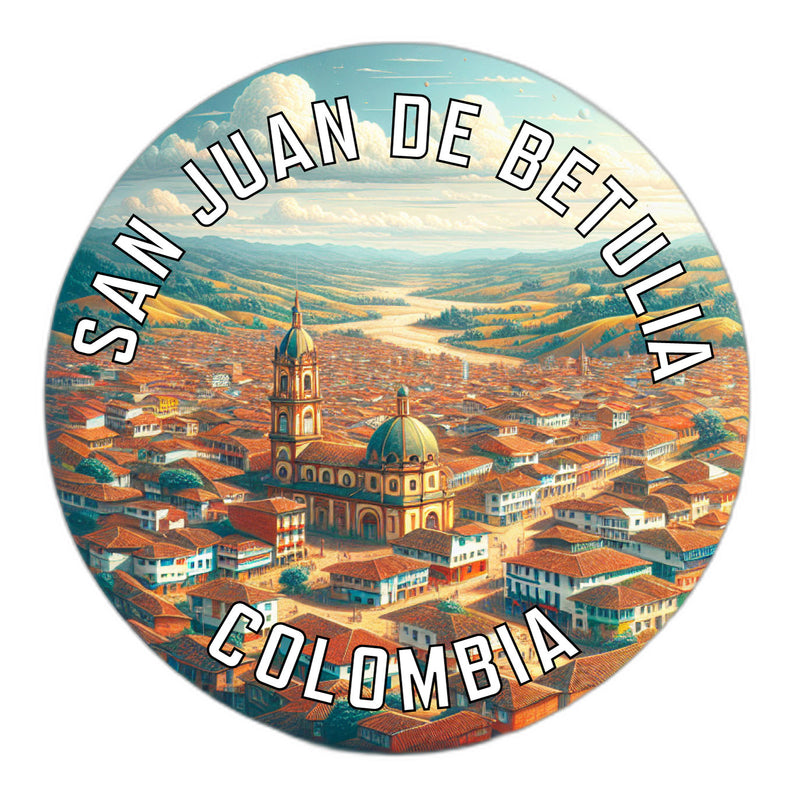 San Juan de Betulia Colombia Souvenir Die Cut Flat Magnet 3-Inch