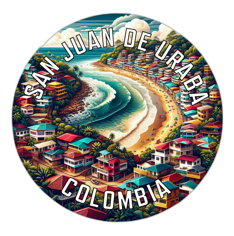 San Juan de Uraba Colombia Souvenir Die Cut Flat Magnet 4-Inch