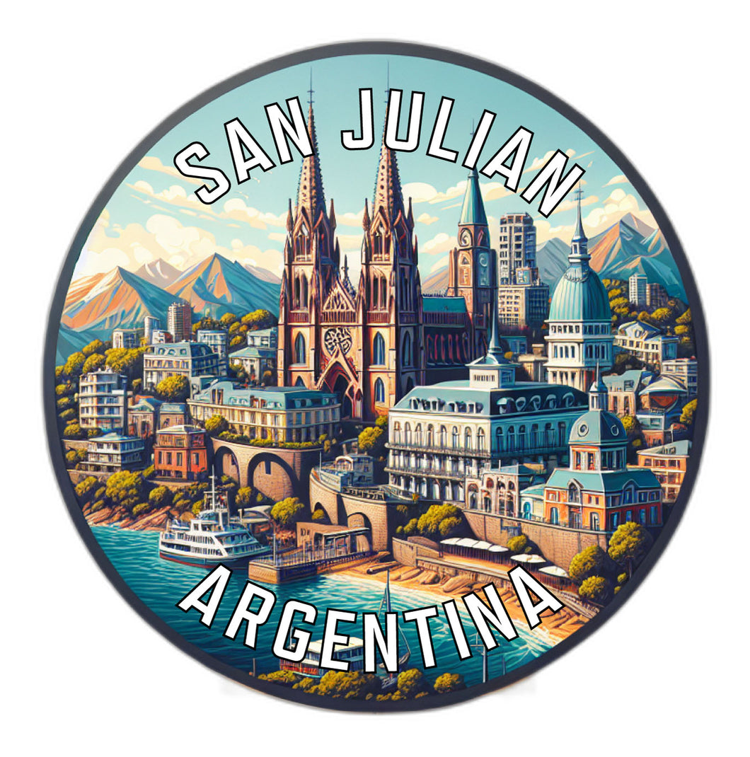 San Julian Argentina Souvenir Die Cut Flat Magnet 4-Inch