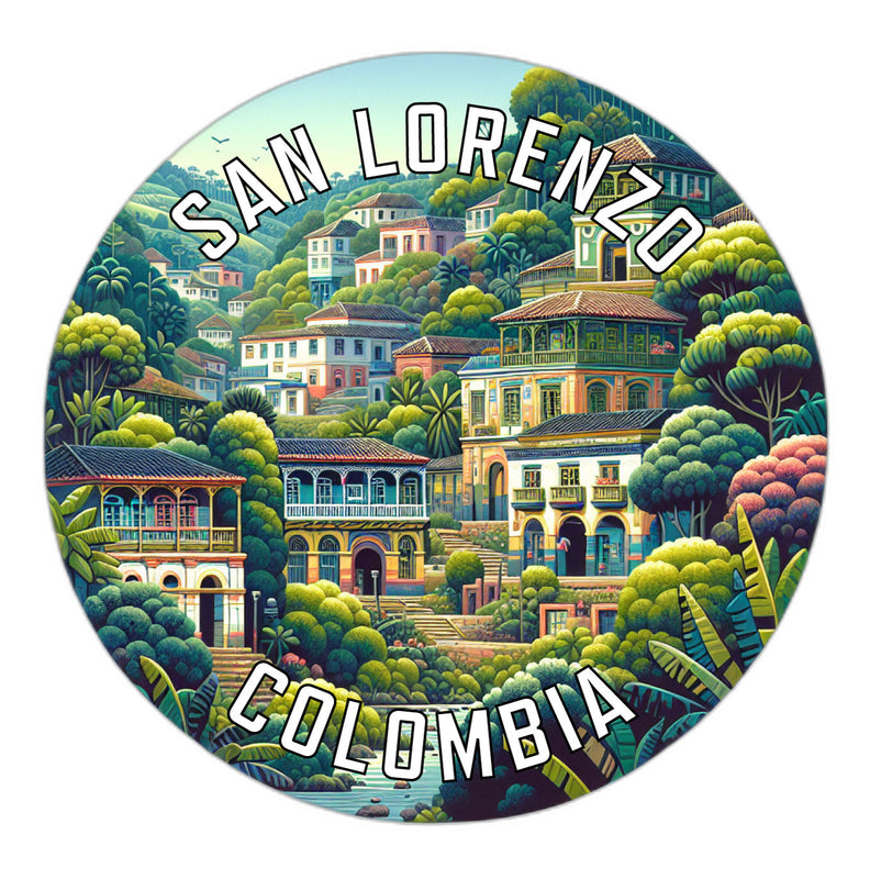 San Lorenzo Colombia Souvenir Die Cut Flat Magnet 4-Inch