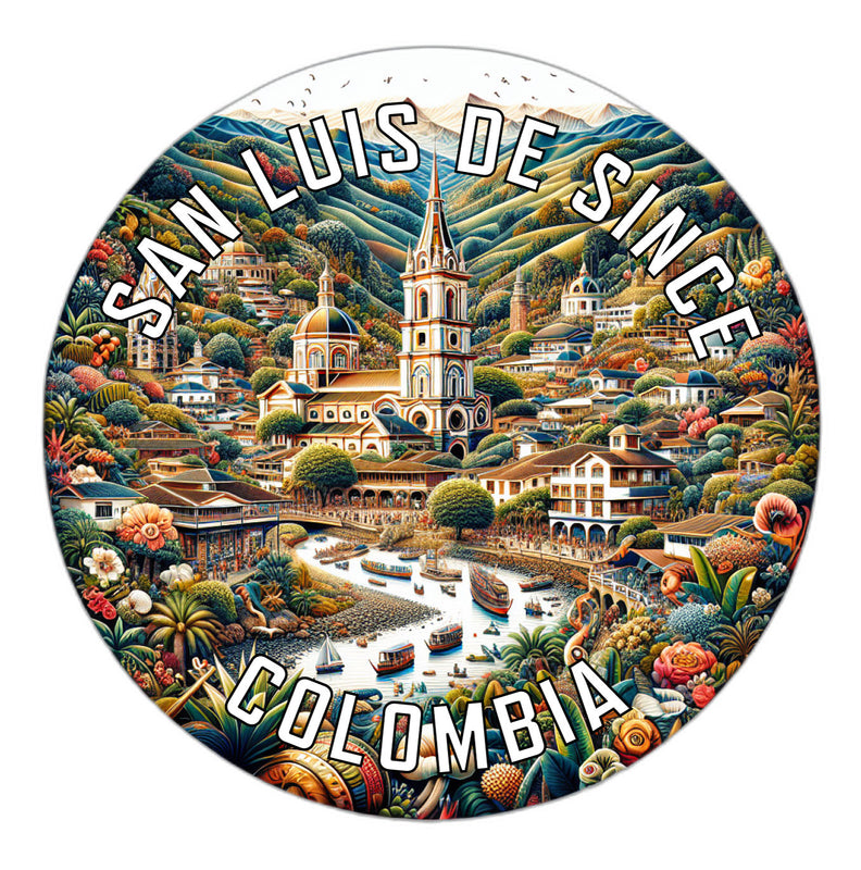 San Luis de Since Colombia Souvenir Die Cut Flat Magnet 2-Inch