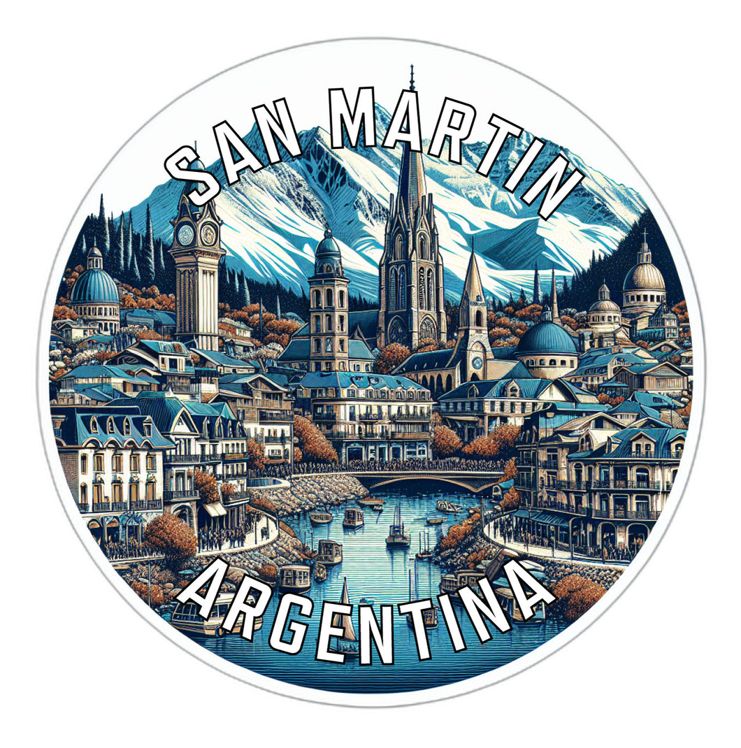 San Martin Argentina Souvenir Die Cut Flat Magnet 2-Inch