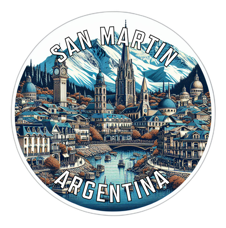 San Martin Argentina Souvenir Die Cut Flat Magnet 2-Inch