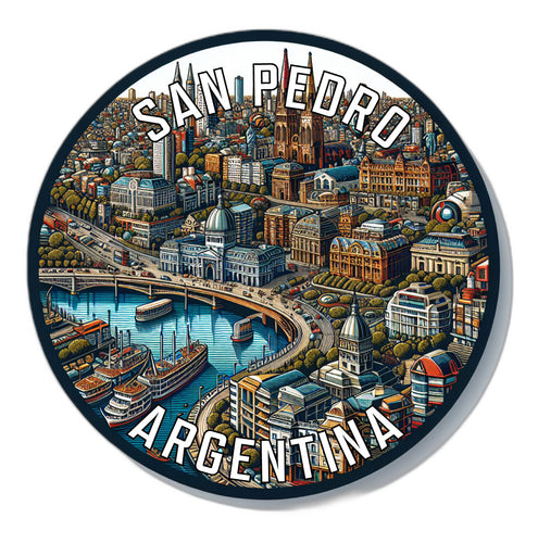San Pedro Argentina Souvenir Die Cut Flat Magnet 4-Inch