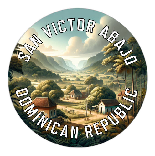San Victor Abajo Dominican Republic Souvenir Vinyl Decal Sticker 3-Inch