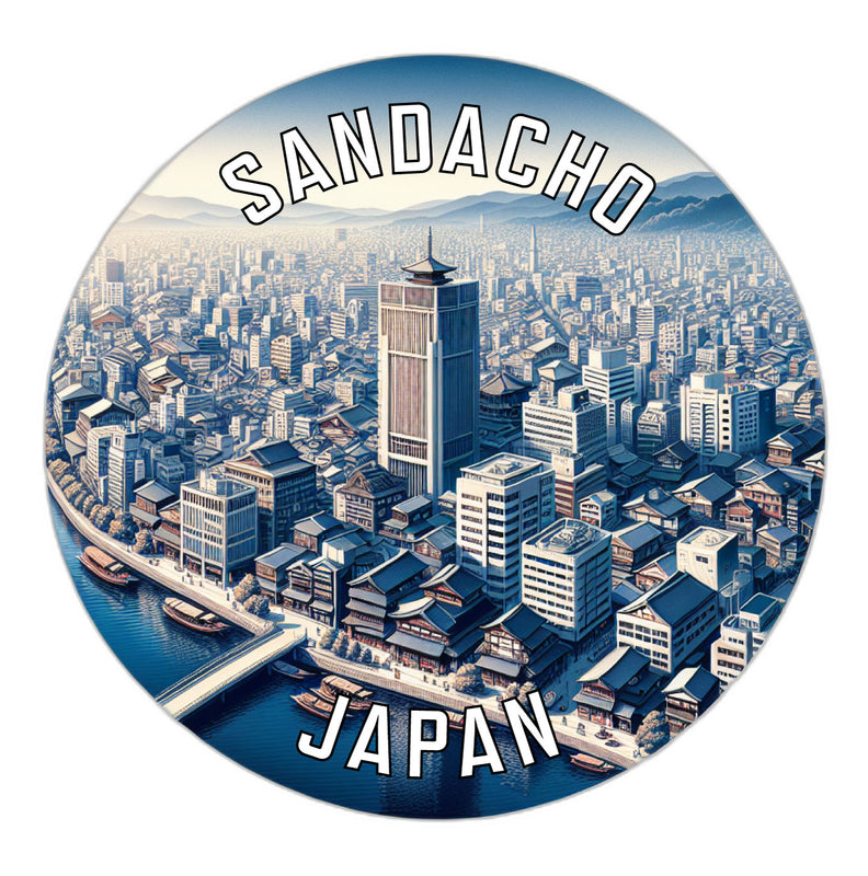 Sandacho Japan Souvenir Vinyl Decal Sticker 2-Inch