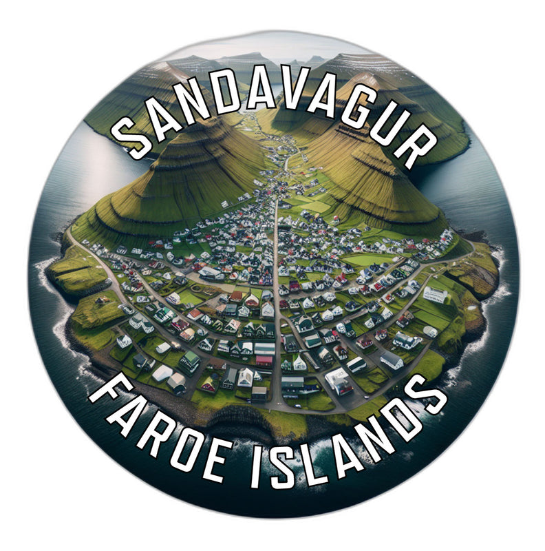Sandavagur Faroe Islands Souvenir Die Cut Flat Magnet 2-Inch