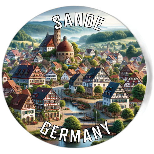 Sande Germany Souvenir Die Cut Flat Magnet 2-Inch