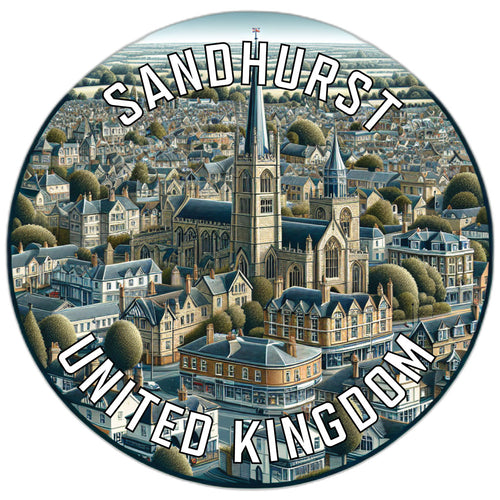 Sandhurst United Kingdom Souvenir Die Cut Flat Magnet 6-Inch