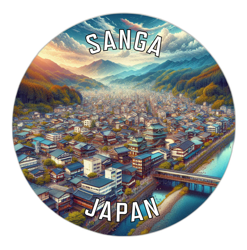 Sanga Japan Souvenir Die Cut Flat Magnet 6-Inch