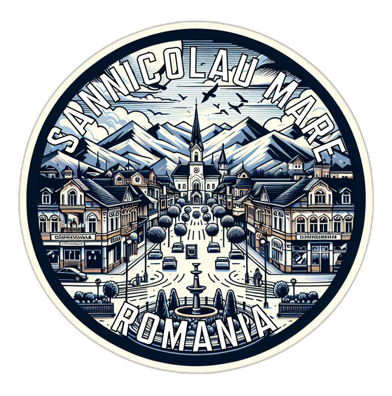 Sannicolau Mare Romania Souvenir Die Cut Flat Magnet 2-Inch