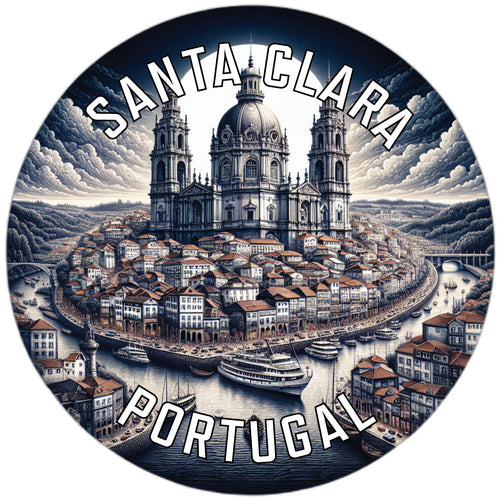 Santa Clara Portugal Souvenir Die Cut Flat Magnet 4-Inch