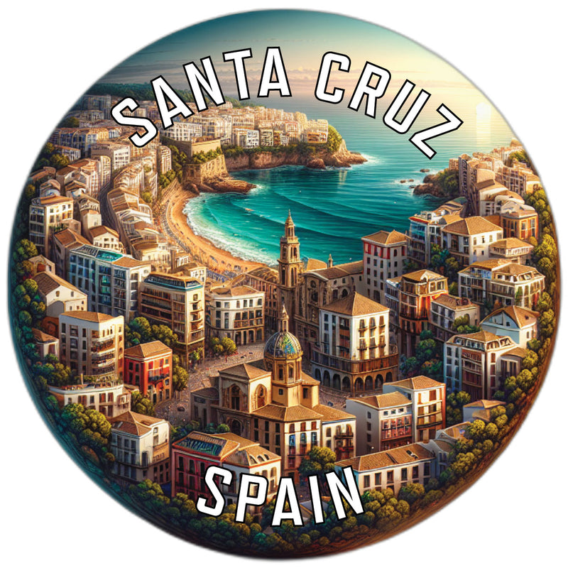 Santa Cruz Spain Souvenir Die Cut Flat Magnet 4-Inch