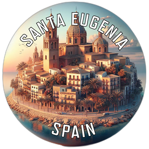 Santa Eugenia Spain Souvenir Die Cut Flat Magnet 2-Inch