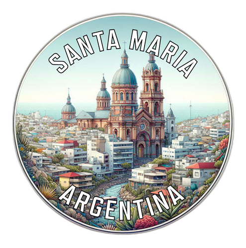 Santa Maria Argentina Souvenir Die Cut Flat Magnet 6-Inch
