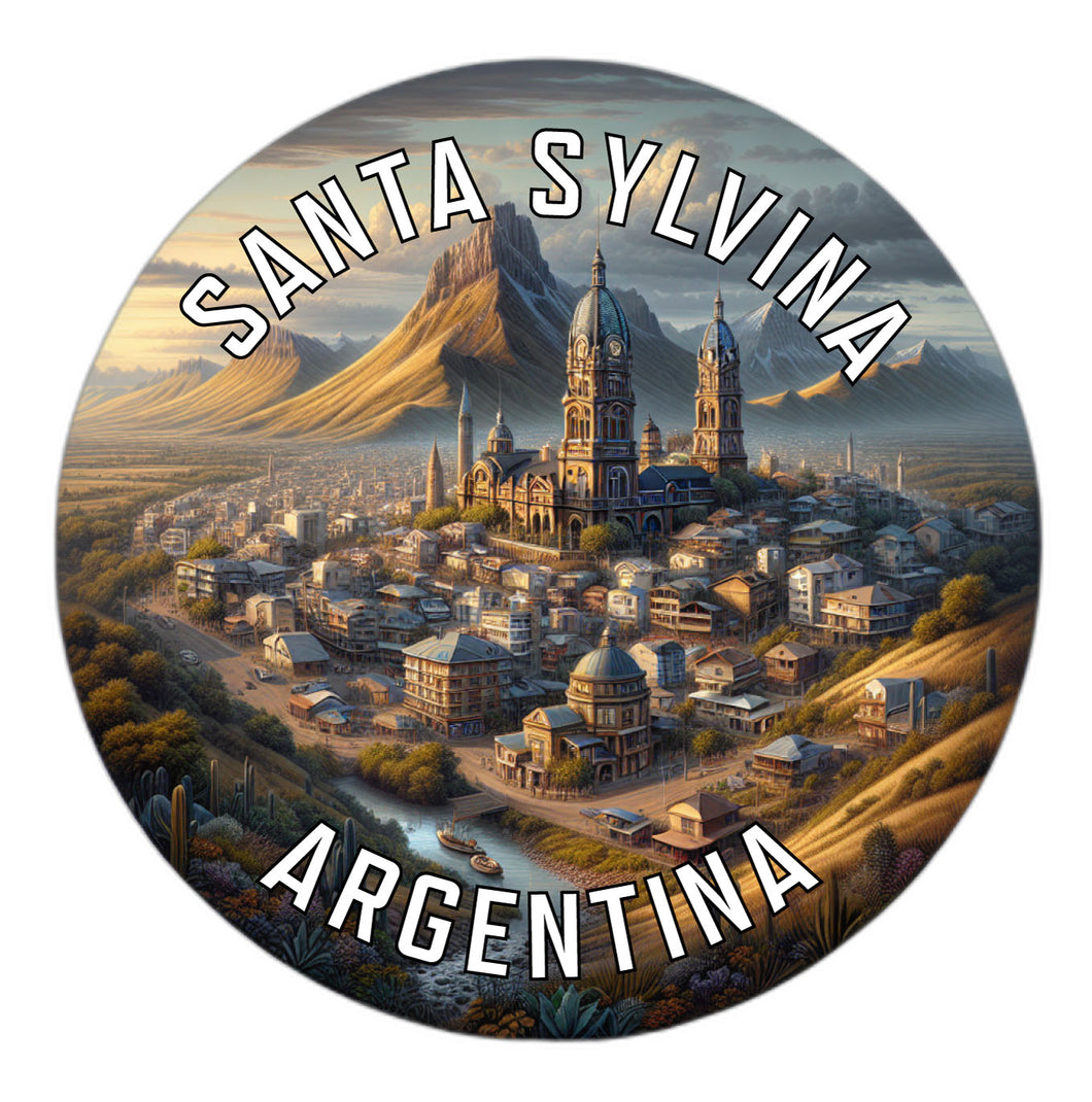 Santa Sylvina Argentina Souvenir Die Cut Flat Magnet 4-Inch