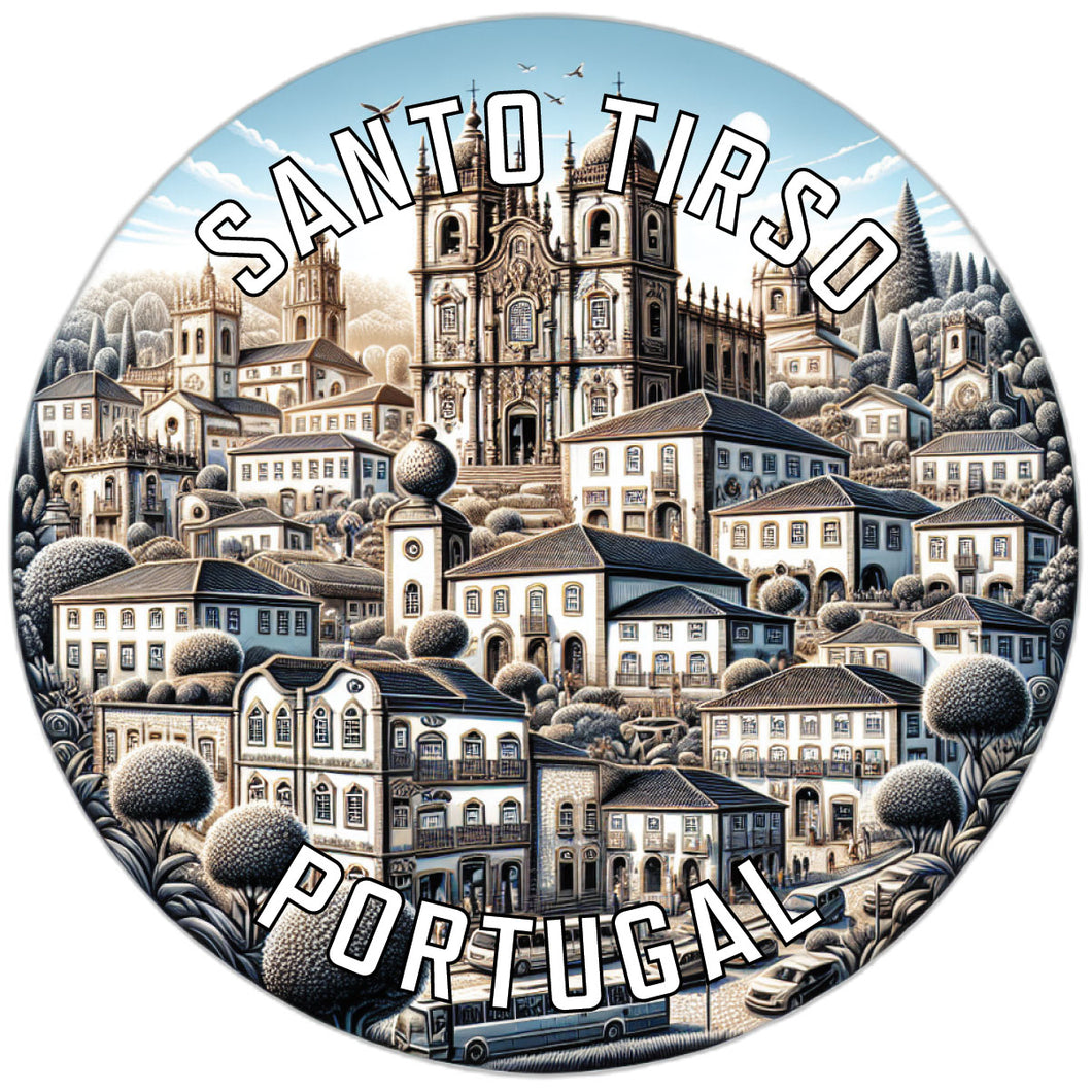 Santo Tirso Portugal Souvenir Die Cut Flat Magnet 6-Inch