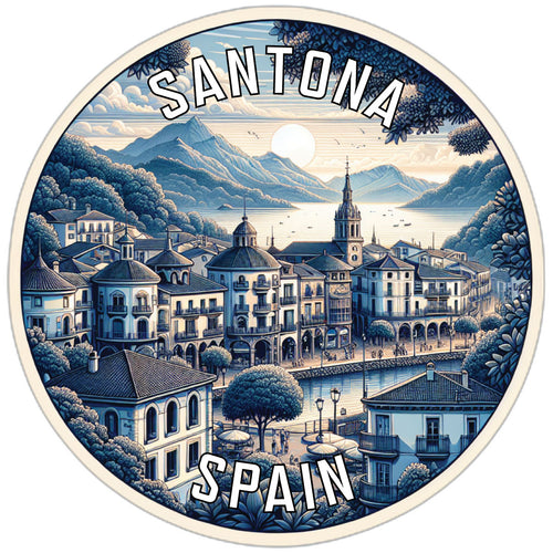 Santona Spain Souvenir Die Cut Flat Magnet 6-Inch