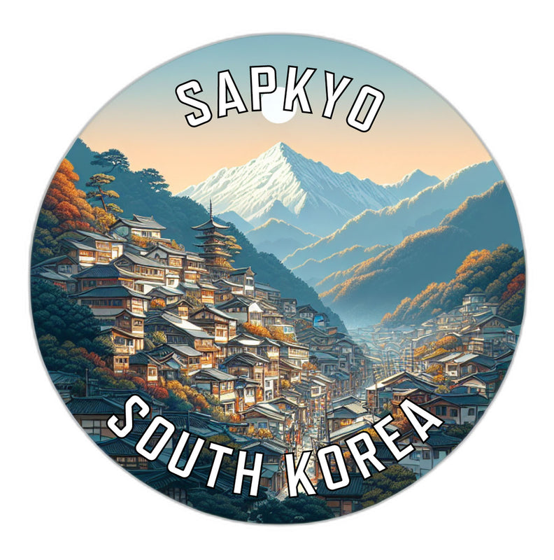 Sapkyo Korea South Souvenir Die Cut Flat Magnet 4-Inch
