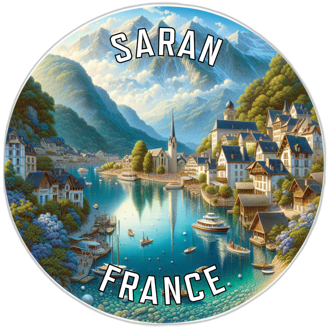 Saran France Souvenir Vinyl Decal Sticker 6-Inch