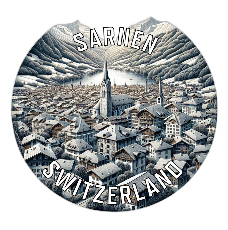 Sarnen Switzerland Souvenir Die Cut Flat Magnet 6-Inch