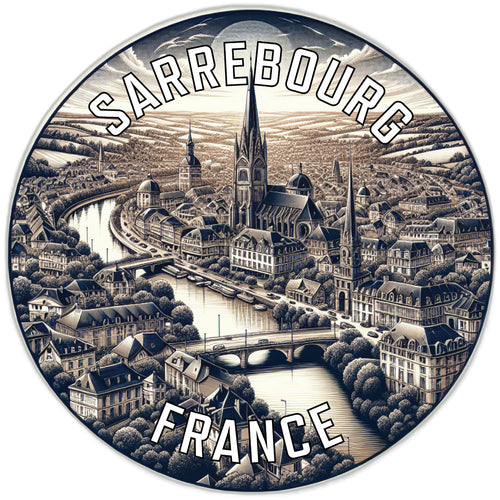 Sarrebourg France Souvenir Die Cut Flat Magnet 2-Inch