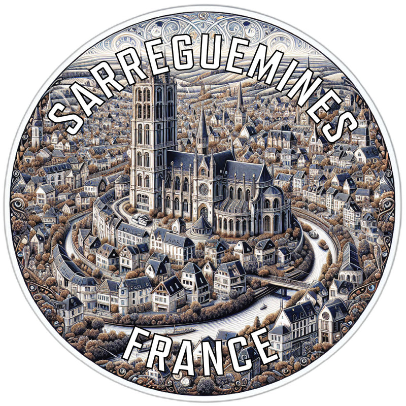 Sarreguemines France Souvenir Vinyl Decal Sticker 2-Inch