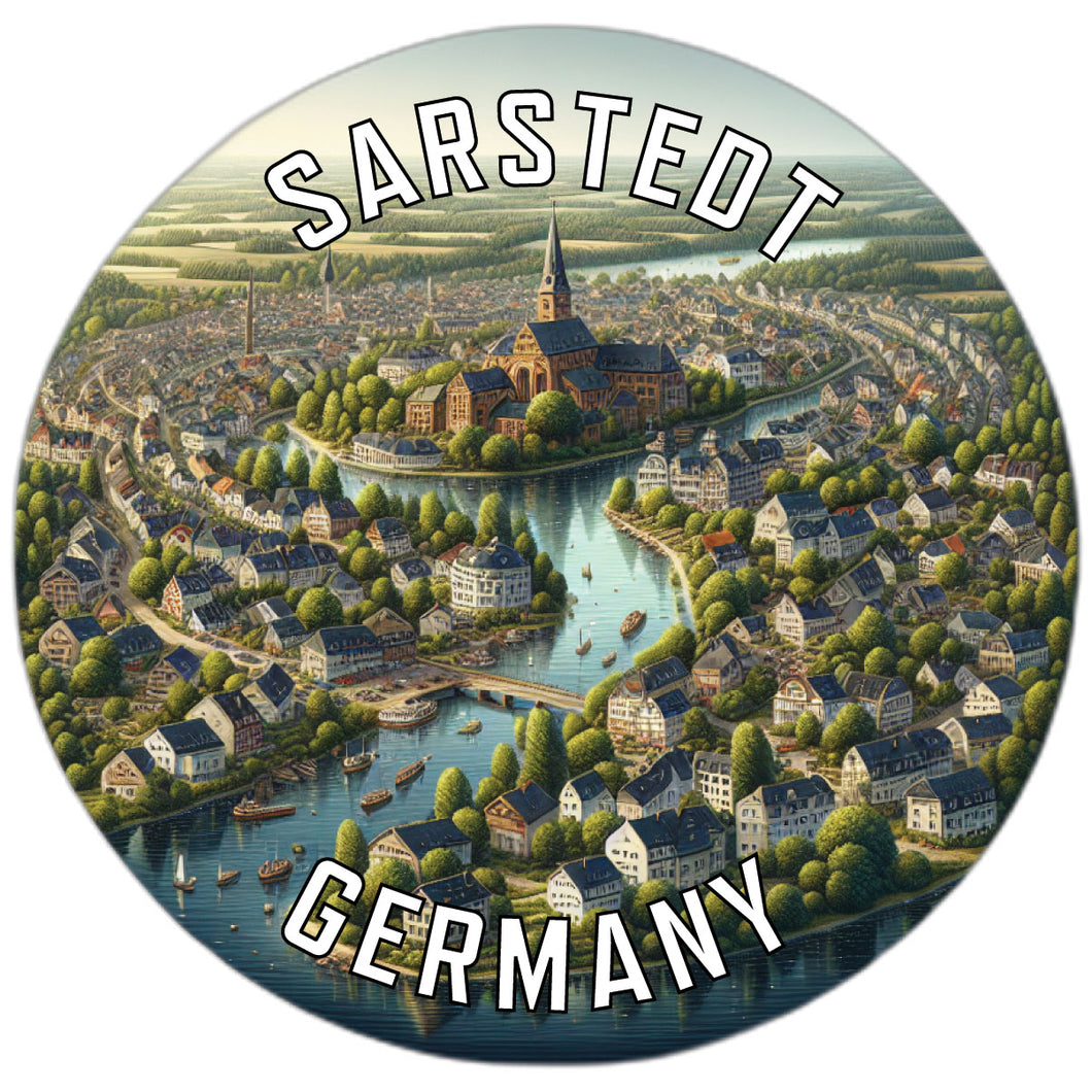 Sarstedt Germany Souvenir Die Cut Flat Magnet 2-Inch