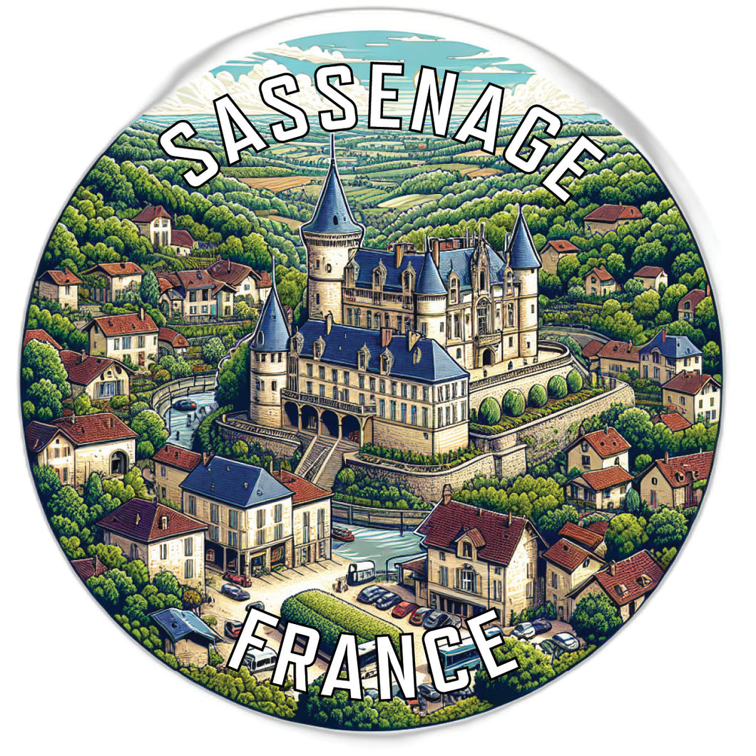 Sassenage France Souvenir Vinyl Decal Sticker 3-Inch