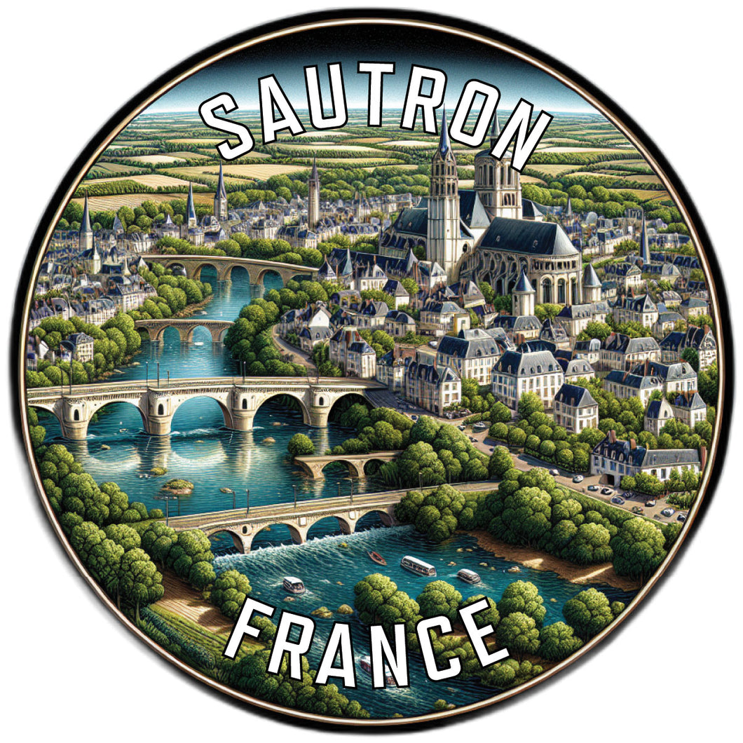 Sautron France Souvenir Vinyl Decal Sticker 2-Inch