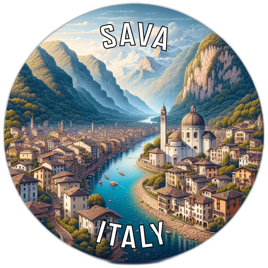 Sava Italy Souvenir Vinyl Decal Sticker 6-Inch