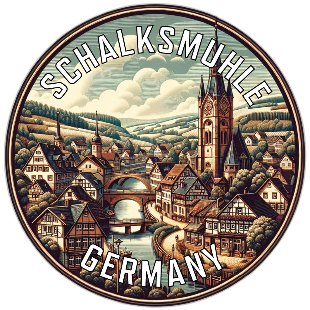 Schalksmuhle Germany Souvenir Die Cut Flat Magnet 6-Inch