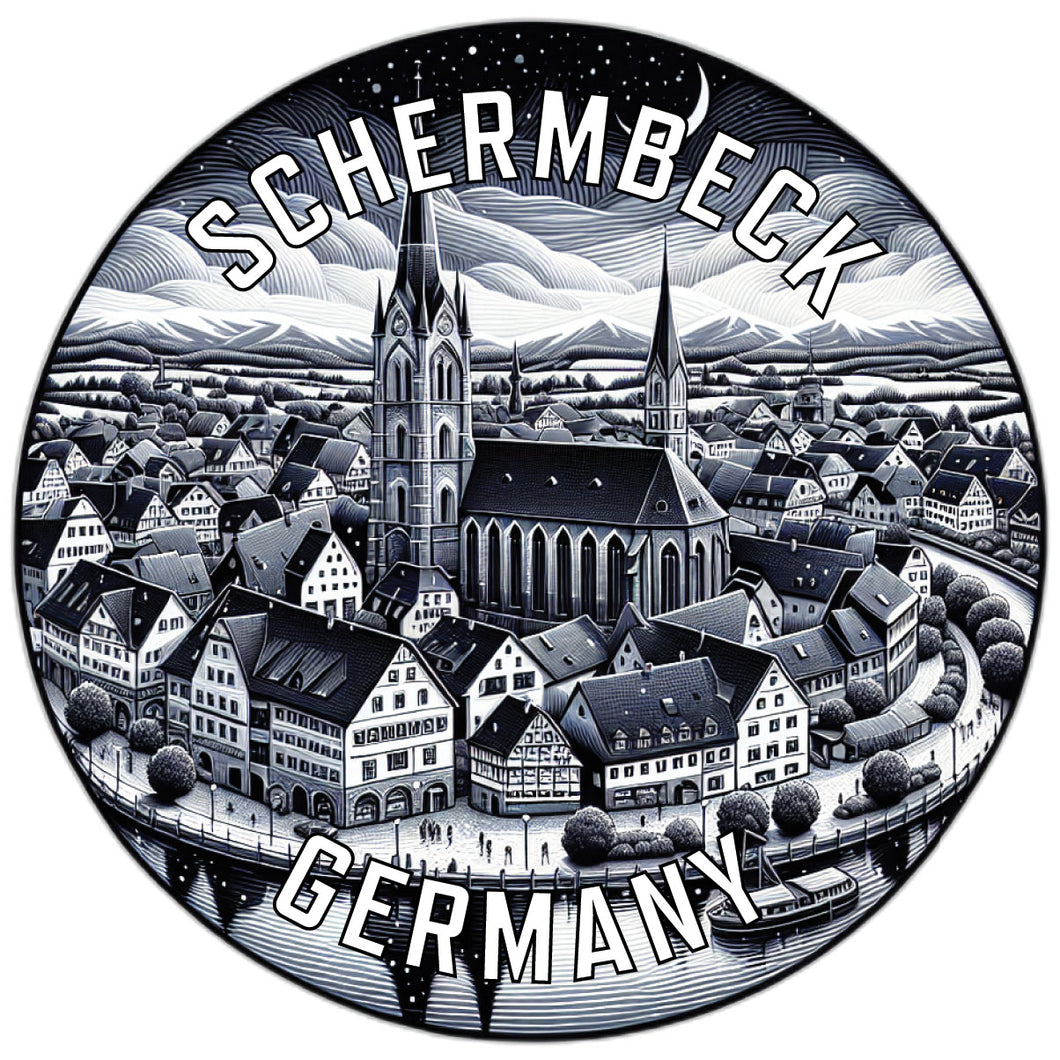 Schermbeck Germany Souvenir Die Cut Flat Magnet 6-Inch
