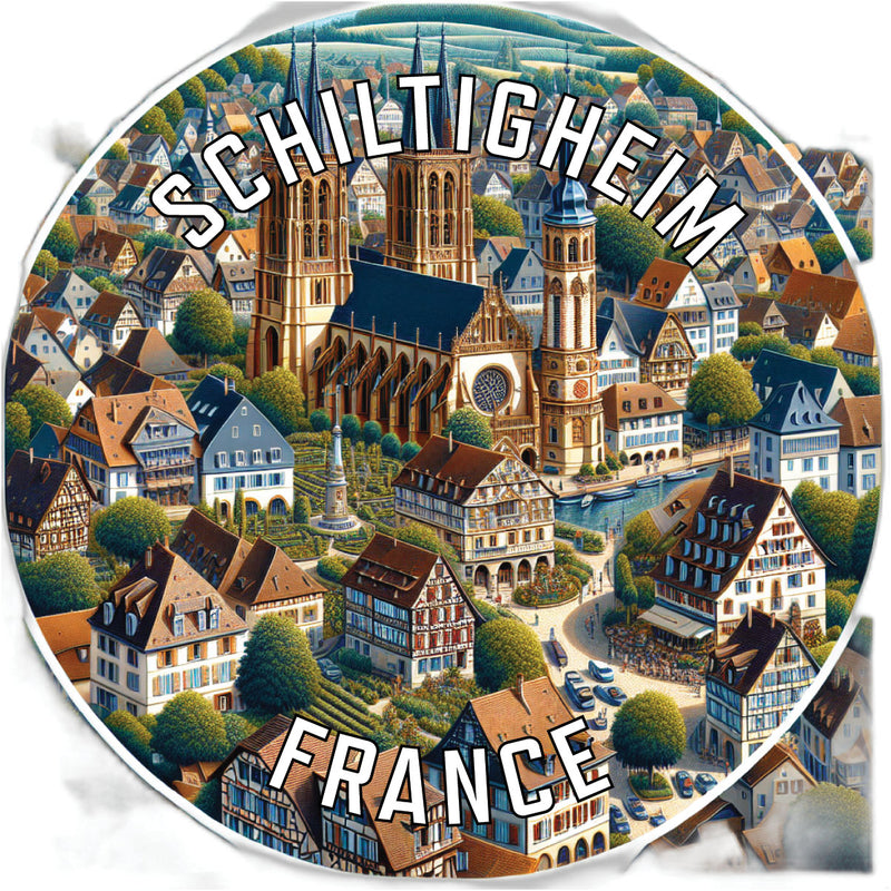 Schiltigheim France Souvenir Die Cut Flat Magnet 2-Inch