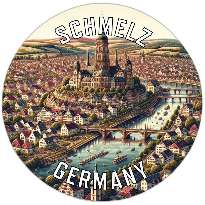 Schmelz Germany Souvenir Die Cut Flat Magnet 2-Inch