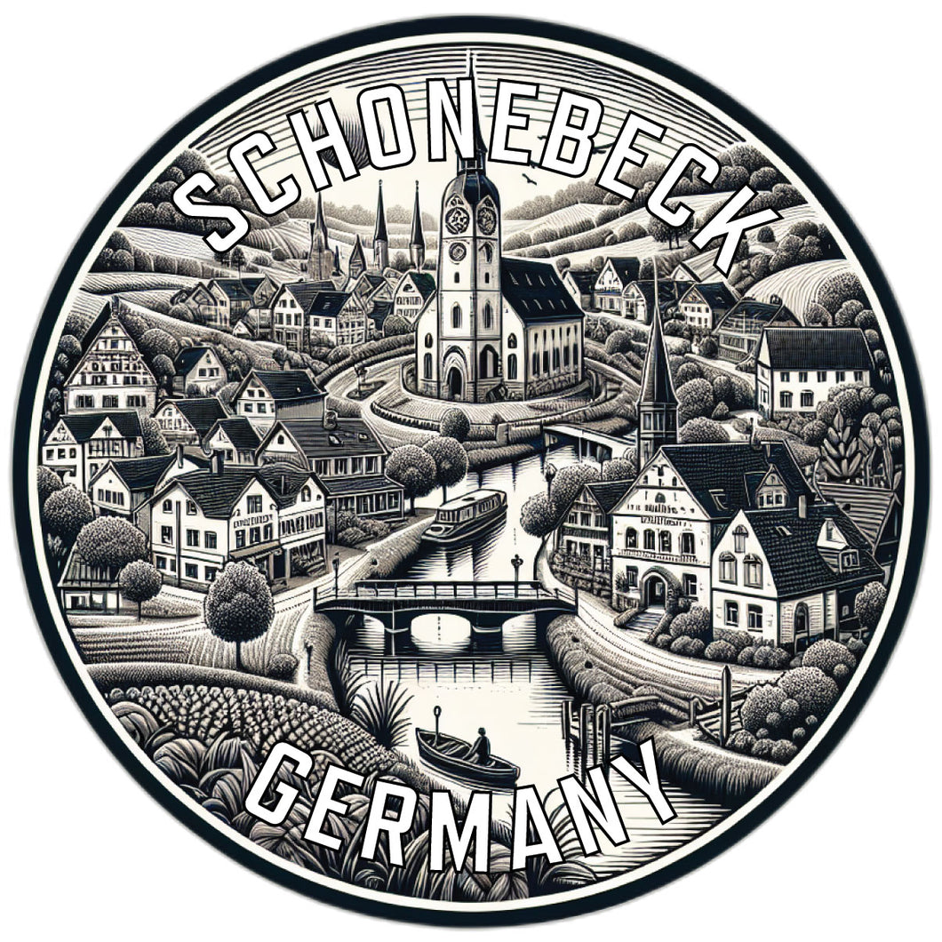 Schonebeck Germany Souvenir Die Cut Flat Magnet 3-Inch
