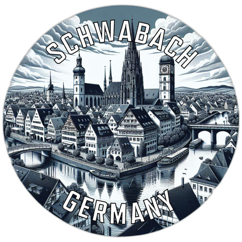 Schwabach Germany Souvenir Die Cut Flat Magnet 6-Inch