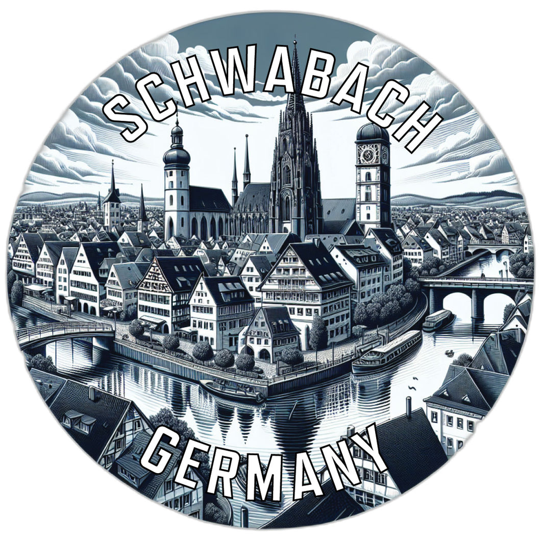 Schwabach Germany Souvenir Die Cut Flat Magnet 6-Inch
