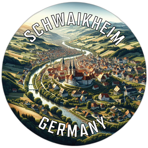Schwaikheim Germany Souvenir Die Cut Flat Magnet 6-Inch