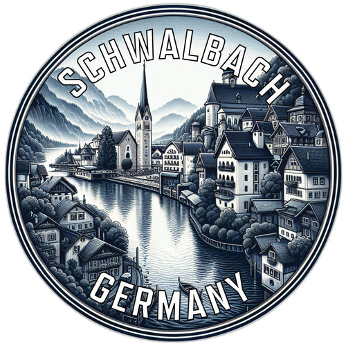 Schwalbach Germany Souvenir Die Cut Flat Magnet 2-Inch