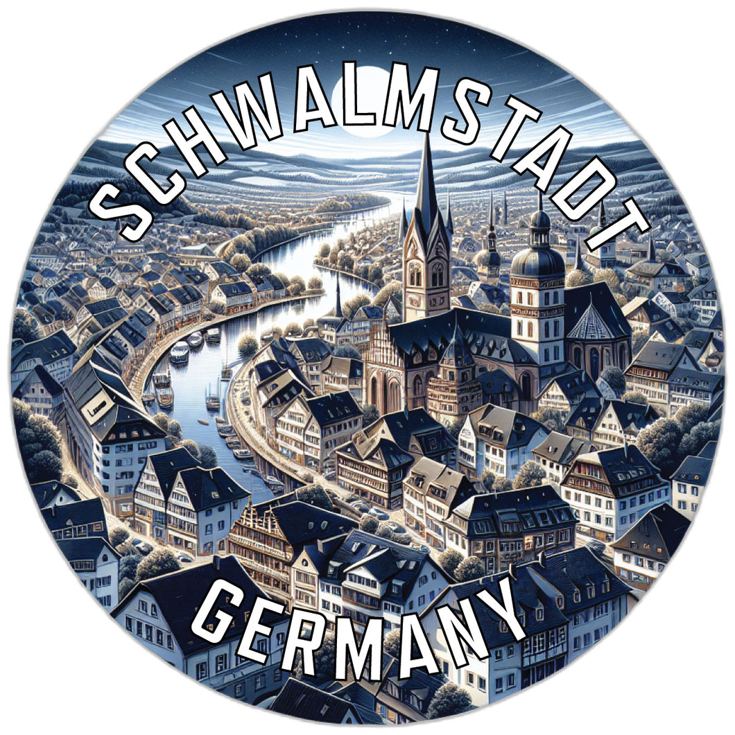 Schwalmstadt Germany Souvenir Die Cut Flat Magnet 2-Inch