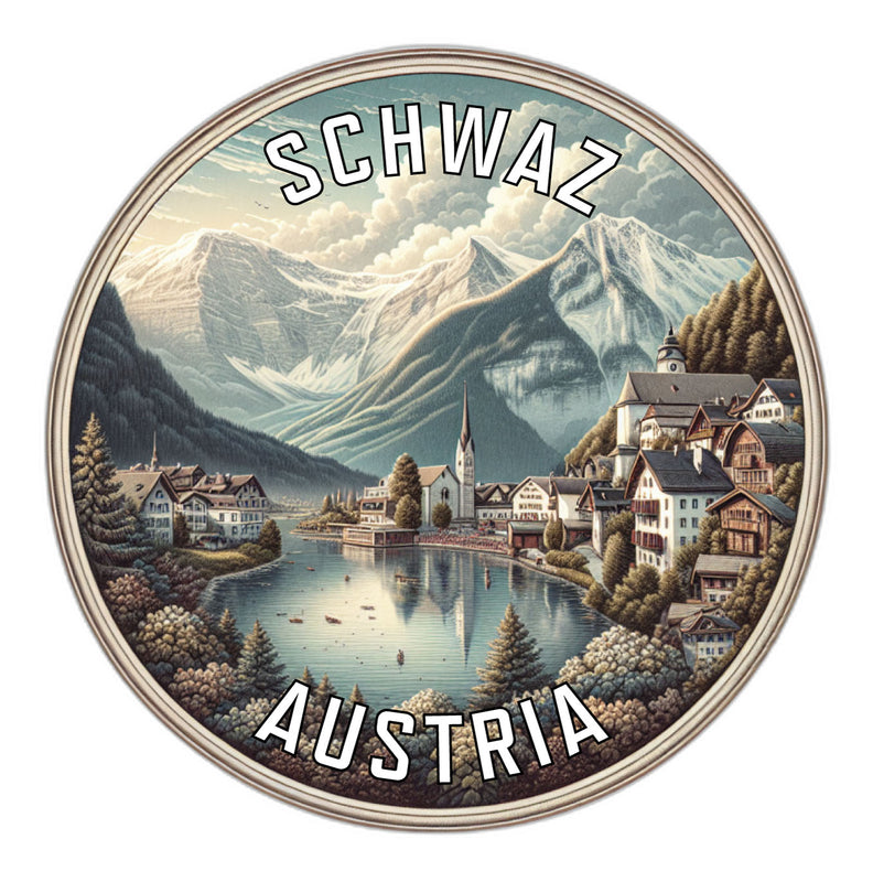 Schwaz Austria Souvenir Die Cut Flat Magnet 4-Inch