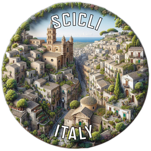 Scicli Italy Souvenir Die Cut Flat Magnet 2-Inch