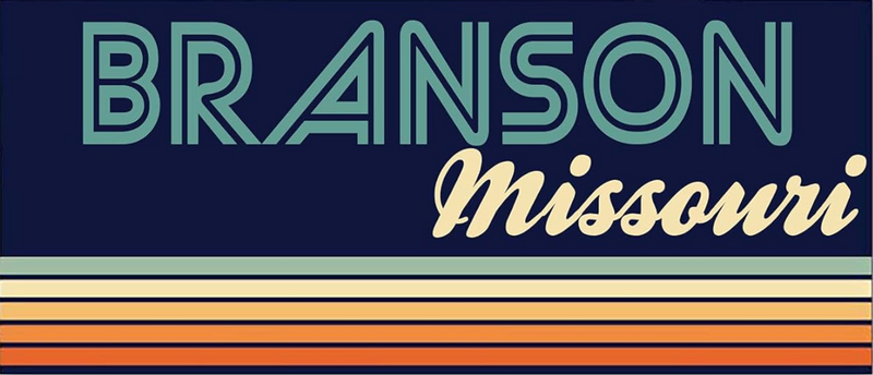 Branson Missouri 5 x 2.5-Inch Flat Magnet Retro Design