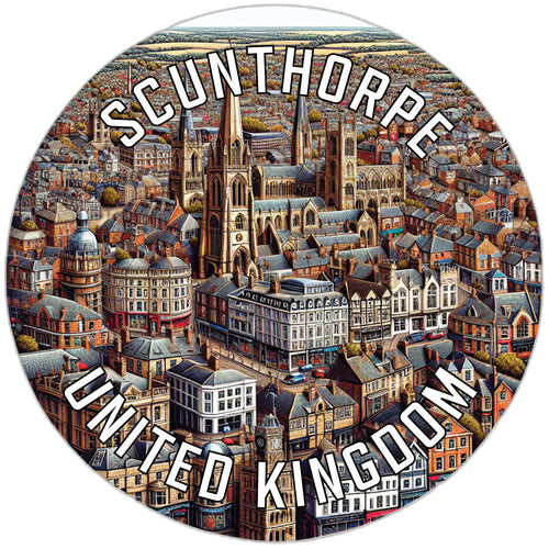 Scunthorpe United Kingdom Souvenir Die Cut Flat Magnet 2-Inch