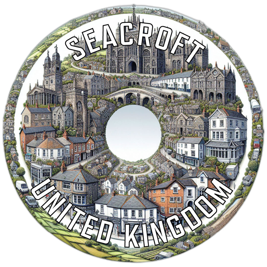 Seacroft United Kingdom Souvenir Die Cut Flat Magnet 3-Inch