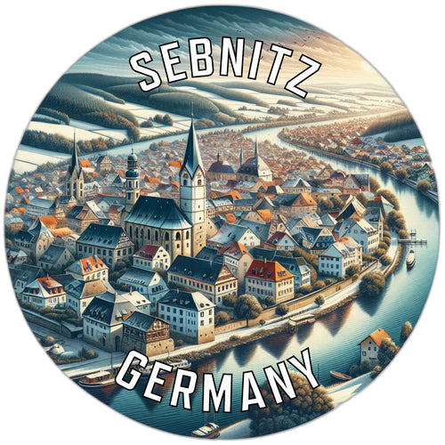 Sebnitz Germany Souvenir Die Cut Flat Magnet 6-Inch
