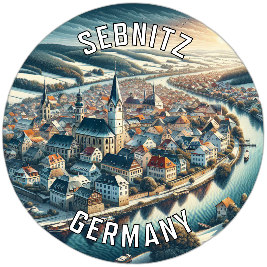 Sebnitz Germany Souvenir Die Cut Flat Magnet 6-Inch