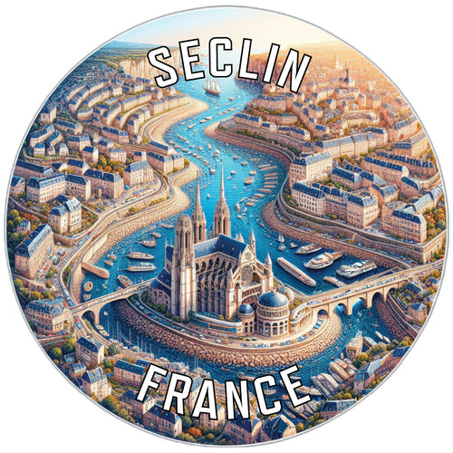 Seclin France Souvenir Vinyl Decal Sticker 2-Inch